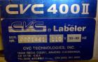 Used CVC 400 II Front and Back Pressure Sensitive Labeler. Capable of up to 250 bottles per minute. Will apply labels in length of 