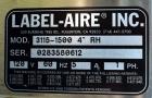 Used- Label Aire Tamper Evident Front and Back Labeler/Carton Wafer Sealer.