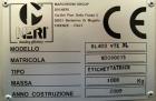 Used Neri Type BL400VTEXL Labeller. Size range 20mm to 180mm wide x 15mm to 120mm high x 70mm to 200mm long. Maximum rate of 400 packs per minute. Label speed maximum 50m per minute. 400mm maximum re...