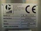 Used Neri Type BL400VTEXL Labeller. Size range 20mm to 180mm wide x 15mm to 120mm high x 70mm to 200mm long. Maximum rate of 400 packs per minute. Label speed maximum 50m per minute. 400mm maximum re...