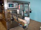 Used PE Master M Model MS12T77002S2E12 Head Pressure Sensitive Front and Back Rotary Labeler. Machine has clear label sensors and an Allen Bradley (AB) Panel View 600 control panel. Machine is equipp...
