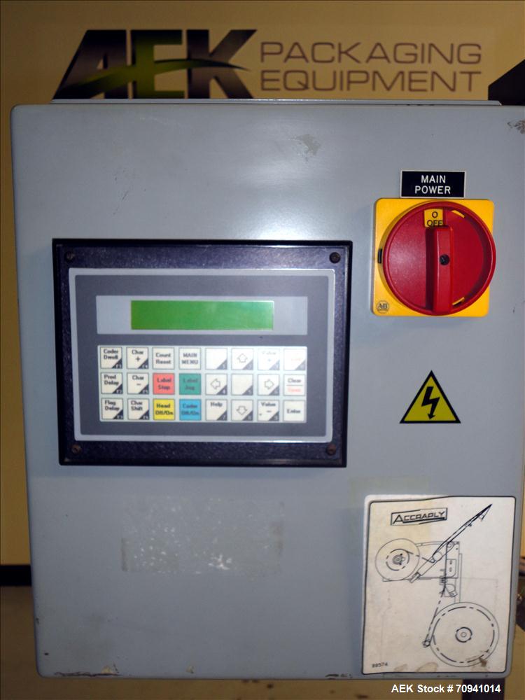 Used- Accraply Model 35FS Pressure Sensitive Labeler