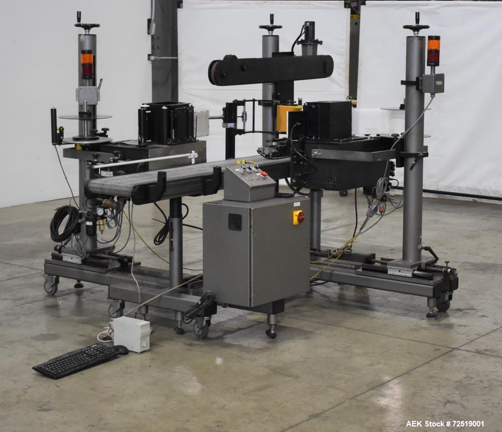 Used CTM Front & Back Labeling System – Dual CTM 3600-PA Printer Applicators