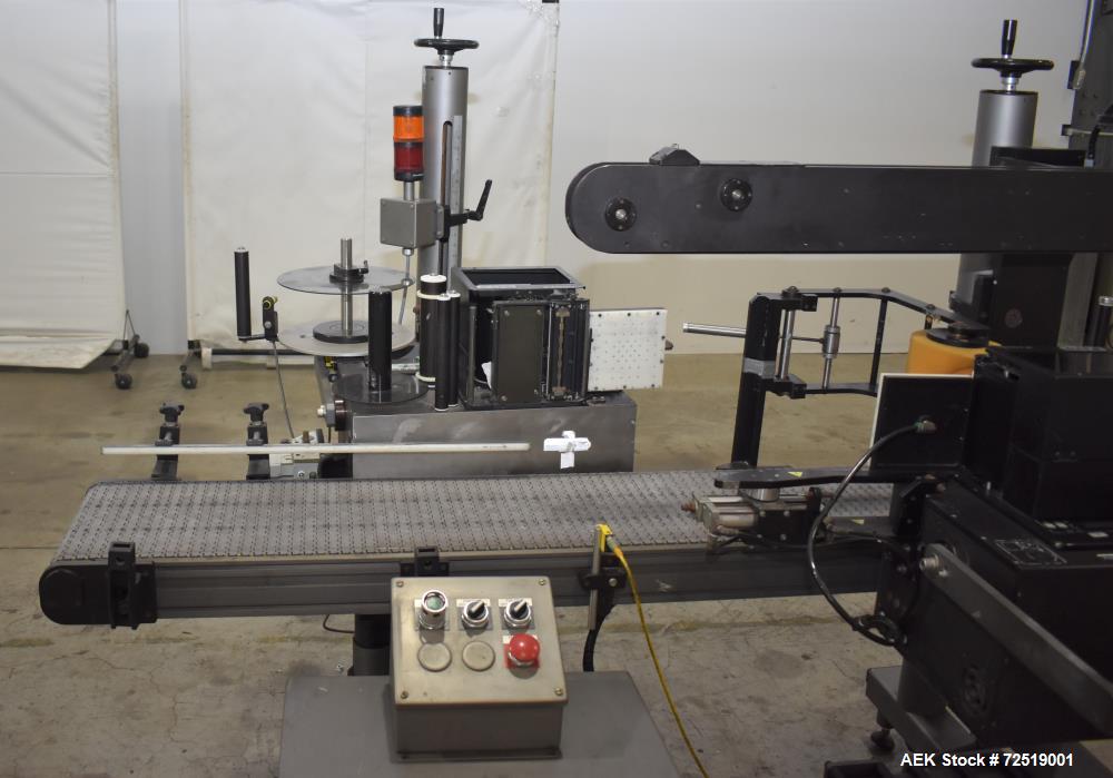 Used CTM Front & Back Labeling System – Dual CTM 3600-PA Printer Applicators