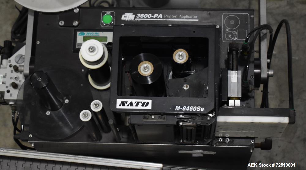 Used CTM Front & Back Labeling System – Dual CTM 3600-PA Printer Applicators