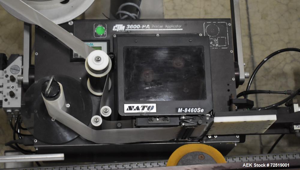 Used CTM Front & Back Labeling System – Dual CTM 3600-PA Printer Applicators