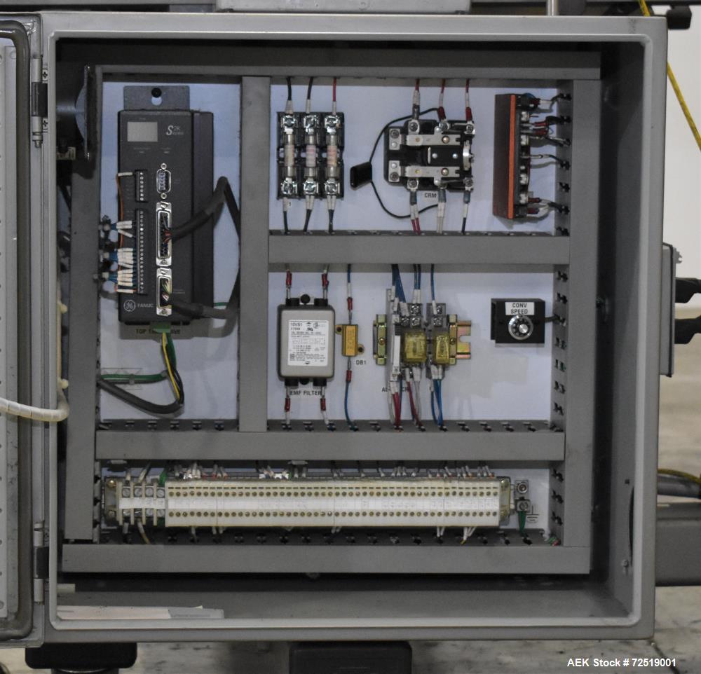 Used- CTM Front & Back Labeling System. Consists of (2) CTM Model 3600-PA printer applicator with Sato M-8460Se print engine...