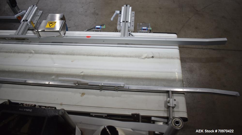 Used Domino M-Series Print & Apply Labeler with Optel OP300-A Inspection System