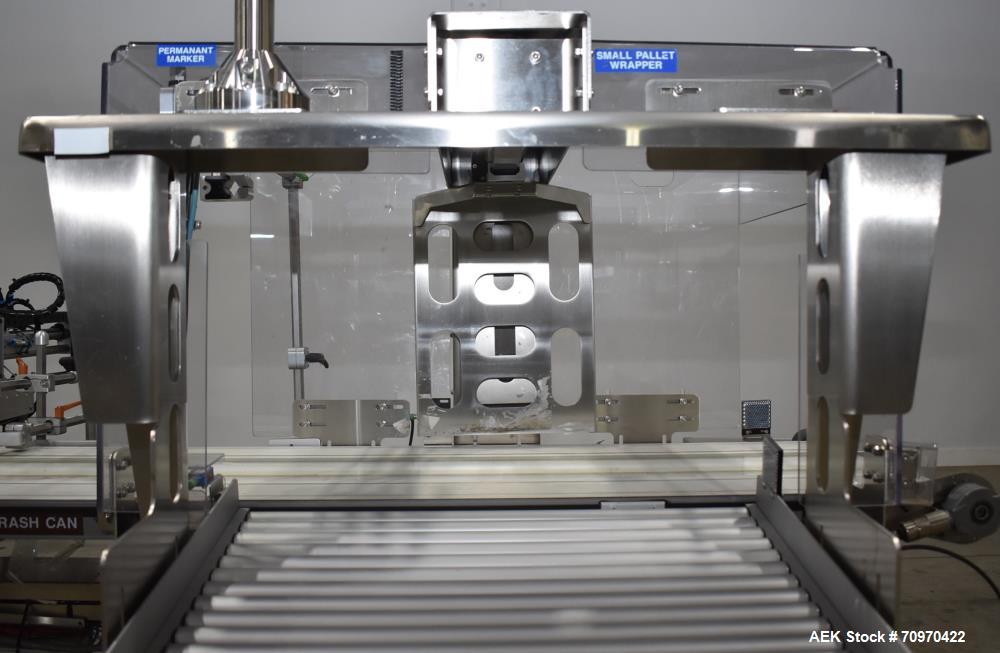 Used Domino M-Series Print & Apply Labeler with Optel OP300-A Inspection System