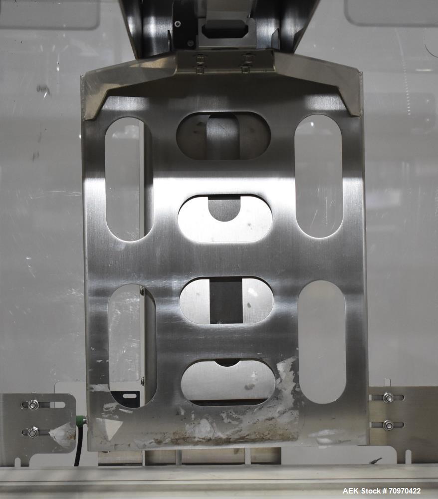 Used Domino M-Series Print & Apply Labeler with Optel OP300-A Inspection System