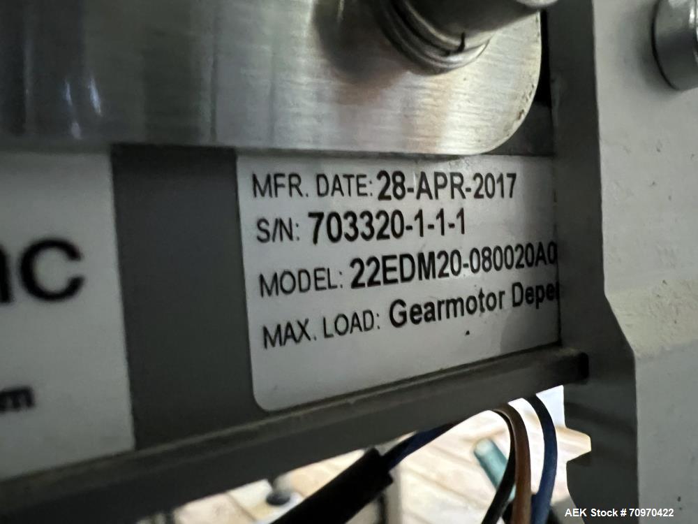 Used Domino M-Series Print & Apply Labeler with Optel OP300-A Inspection System