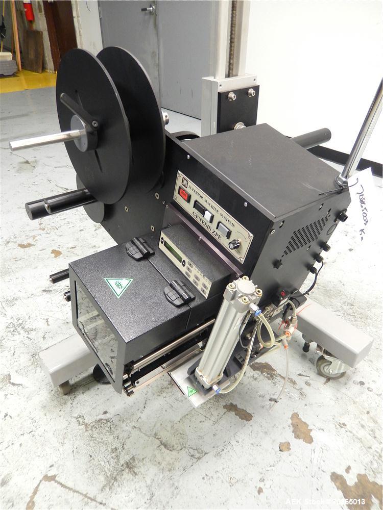 Used Superior Machine Systems (SMS) Model Genesis ZPE Pressure Sensitive Labeler