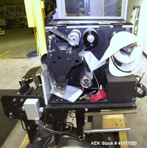 Used Label Aire 2111M/LH Print & Apply Labeler with Zebra print head. Model 2111 is a high speed air-blow labeling machine designed for very accurate label placement. The label is retained by vacuum ...