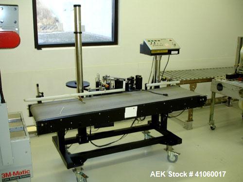 Used Auto Labe Pail Labeler, Model 844, with belt conveyor, serial #971092.