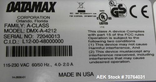 Used Paragon Model PLS-400 Print & Apply Case Labeler. Designed to print barcode and RFID labels. Machine has a 7” Tall label head. Includes automatic belt type case conveyor, integrated on common fr...