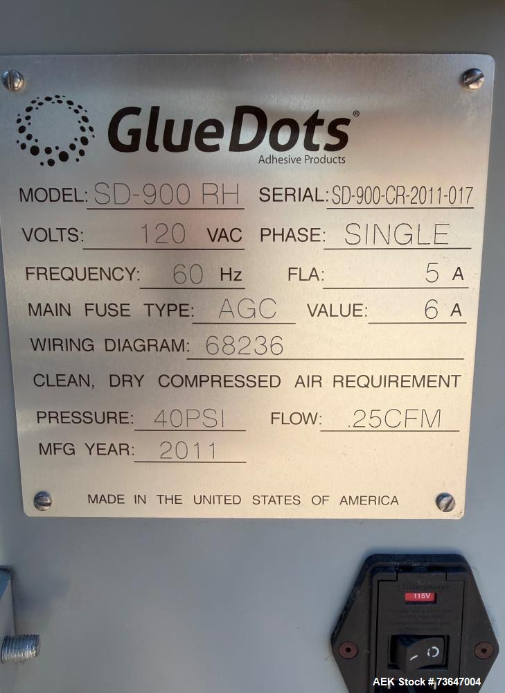 Buy Used Glue Dots SD-900 RH Adhesive Dot Applicator – Inline Labeling Unit