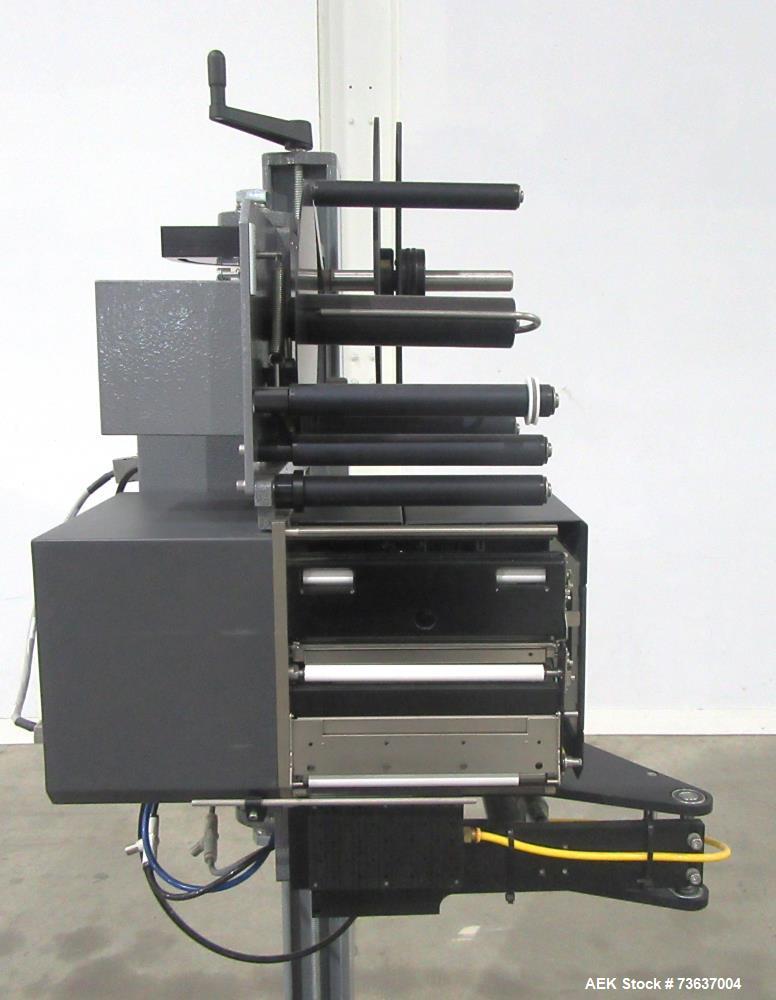 Used ID Technology Model 252 Label Printer Applicator with Conveyor