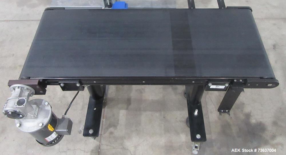 Used ID Technology Model 252 Label Printer Applicator with Conveyor