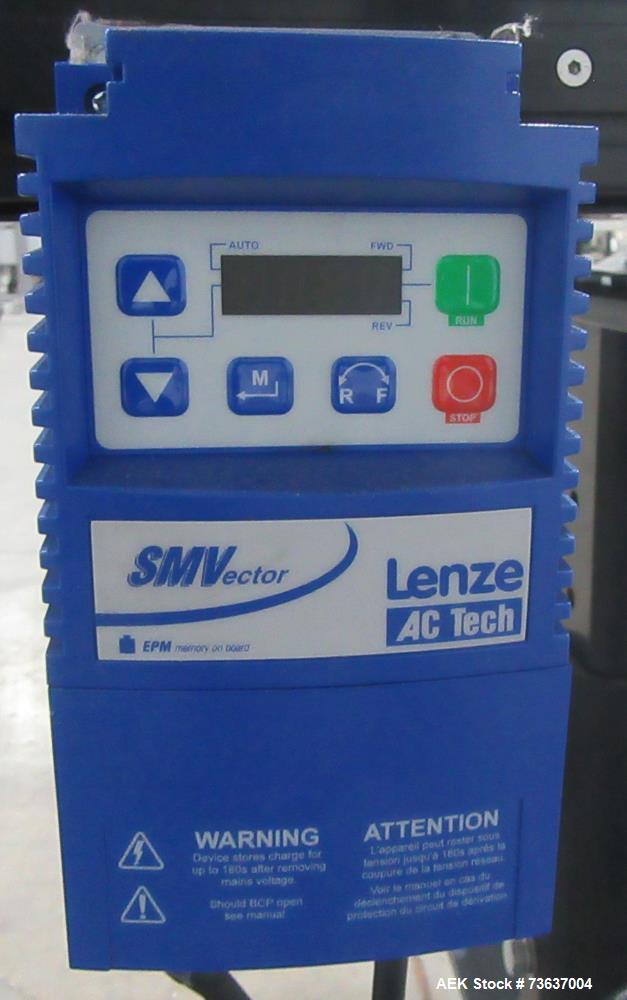 Used ID Technology Model 252 Label Printer Applicator with Conveyor