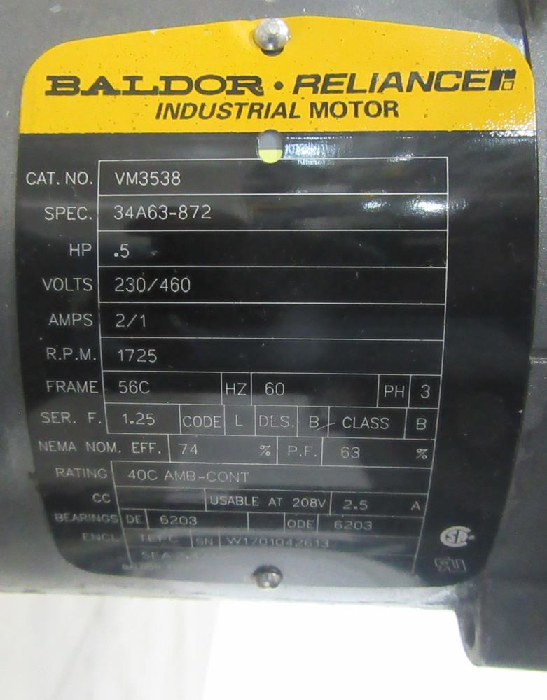 Used ID Technology Model 252 Label Printer Applicator with Conveyor