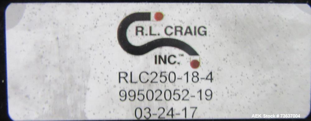 Used ID Technology Model 252 Label Printer Applicator with Conveyor