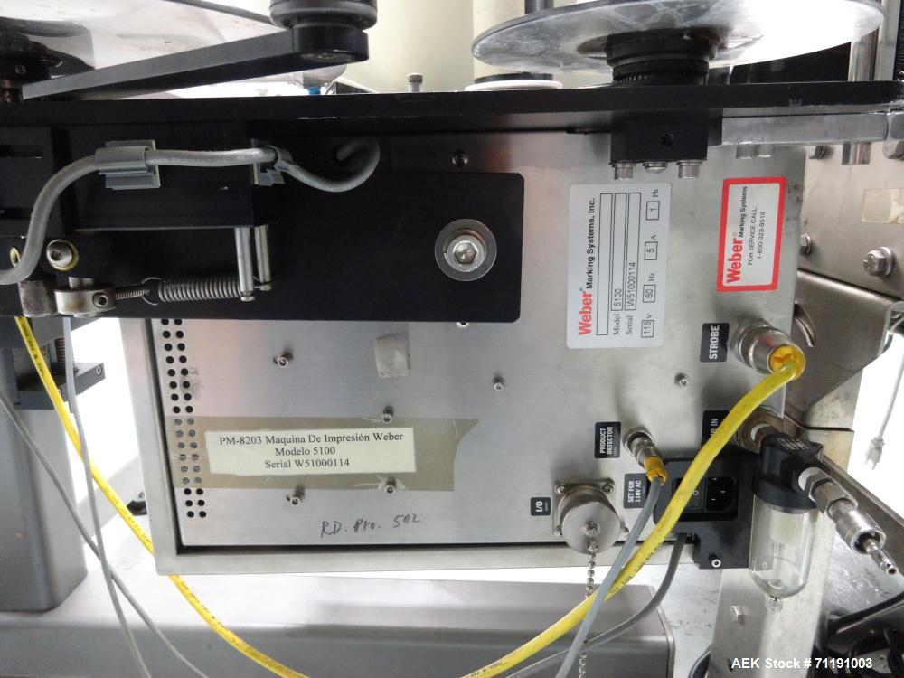 Used Weber Labeling Model 5100 Pressure Sensitive Labeler