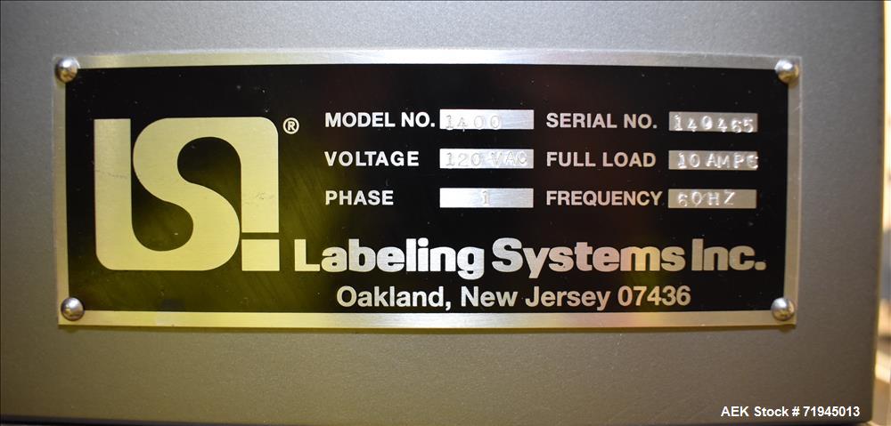 Used- Labeling Systems, Inc (LSI) Print and Apply Pressure Sensitive Labeler