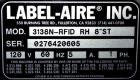 Used Label-Aire Model 3138N Print and Apply Case Labeling System