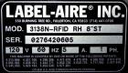 Used- Label-Aire Model 3138N Print and Apply Case Labeling System