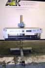 Used Side Belt Portable Transfer Conveyor. (2) Approximate 1” wide x 45” long side belts, manually adjustable to a maximum opening to 3-1/4”. Driven by a 1/4hp, 1/60/115/230 volt, 1725 rpm gear motor...