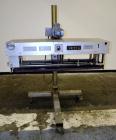 Used Side Belt Portable Transfer Conveyor. (2) Approximate 1” wide x 45” long side belts, manually adjustable to a maximum opening to 3-1/4”. Driven by a 1/4hp, 1/60/115/230 volt, 1725 rpm gear motor...