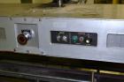 Used Side Belt Portable Transfer Conveyor. (2) Approximate 1” wide x 45” long side belts, manually adjustable to a maximum opening to 3-1/4”. Driven by a 1/4hp, 1/60/115/230 volt, 1725 rpm gear motor...