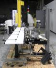 Used Paragon Model PLS-400 Print & Apply Case Labeler. Designed to print barcode and RFID labels. Machine has a 7” Tall label head. Includes automatic belt type case conveyor, integrated on common fr...