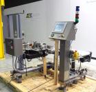 Used Paragon Model PLS-400 Print & Apply Case Labeler. Designed to print barcode and RFID labels using a Datamax DMX-A-4212 Print engine . Machine has a 7” Tall label head. Includes automatic belt ty...