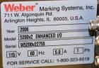 Used Weber Marking Systems Series 5200 Label Printer Applicator Model 5200V2. Label roll size maximum 12