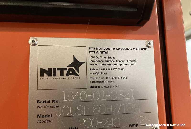 Used Nita Joust Labeler Applicator – Portable Labeling System on Casters
