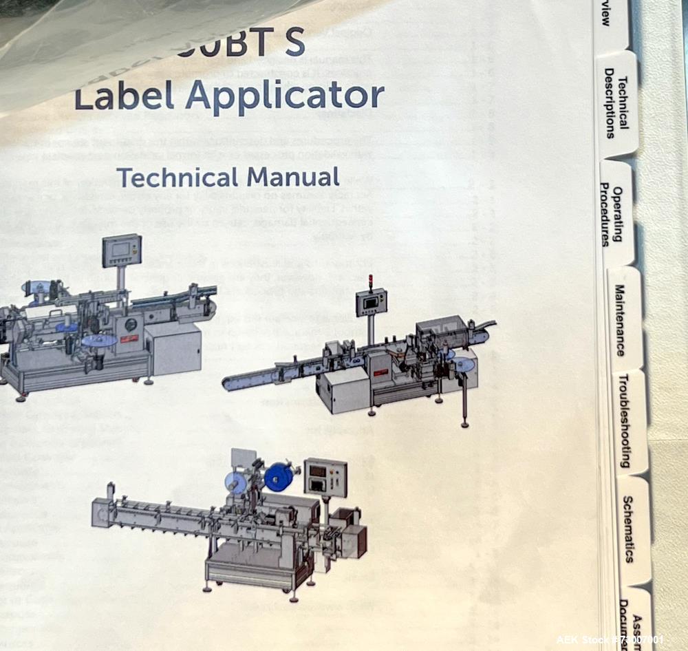 Used Accraply Model 350B-S Series Top and Bottom Labeling System. Capable of up to 120 products per minute depending on application. Special purpose labeling system developed specifically to apply to...
