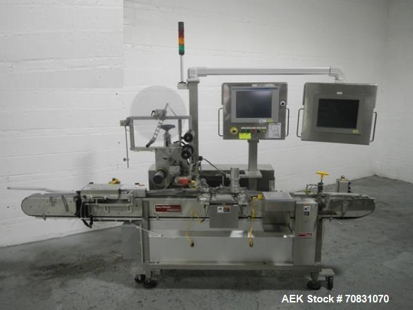 Used Barry Wehmiller Accraply top labeler, model 350T