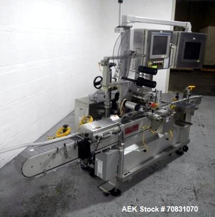 Used Barry Wehmiller Accraply top labeler, model 350T