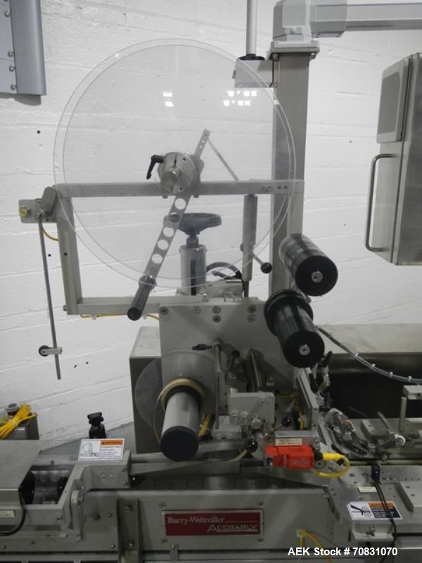 Used Barry Wehmiller Accraply top labeler, model 350T