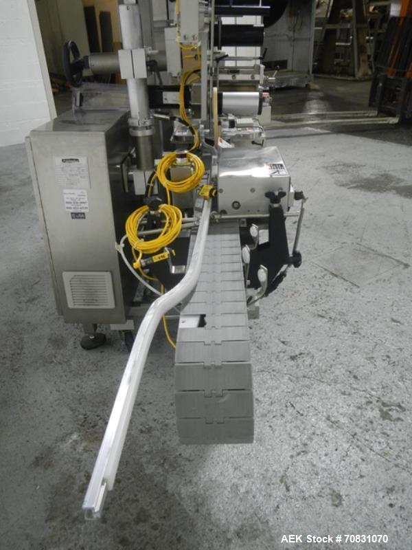 Used Barry Wehmiller Accraply top labeler, model 350T