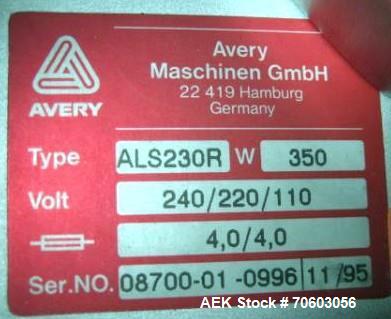 Used- Avery Shelfpack Type ALS230R Labeler