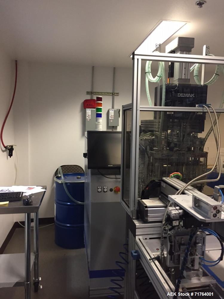 Used Demak Doming Machine, Model CV 700 XY Motor and Palletizer 1000