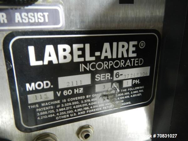 Used Label-Aire 2111M Pressure Sensitive Labeler