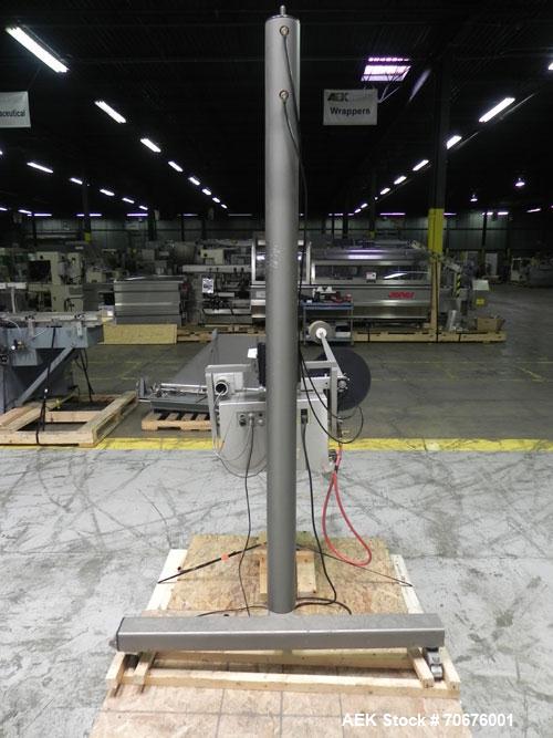 Used Label-Aire Model 3111CD Pressure Sensitive Blow On Labeler capable of speeds up to 1500” of web per minute. Label size range: width .88” to 4.13”, length .75” to 5".  Label roll up to 12” diamet...