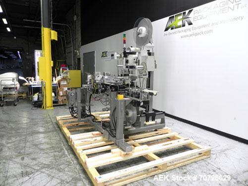 Used Label-Aire Model 3115-1500-4" LH Top and Bottom Hugger Belt Labeler