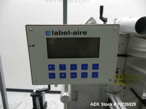 Used Label-Aire Model 3115-1500-4" LH Top and Bottom Hugger Belt Labeler