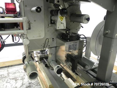 Used Label-Aire Model 3115-1500-4" LH Top and Bottom Hugger Belt Labeler