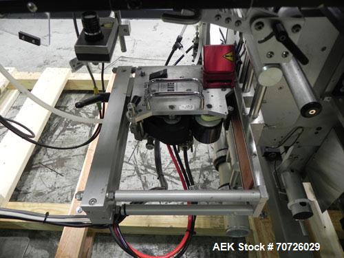 Used Label-Aire Model 3115-1500-4" LH Top and Bottom Hugger Belt Labeler