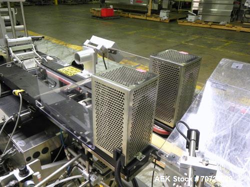 Used Label-Aire Model 3115-1500-4" LH Top and Bottom Hugger Belt Labeler